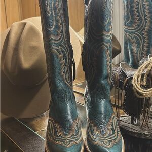 Ariat Teal and Brown Over the Knee Boots